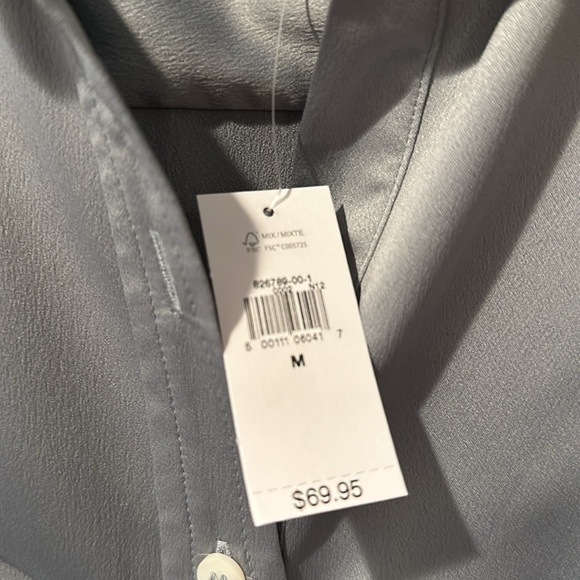 GAP NWT Satin Ruched Mini Shirt Dress - Picture 5 of 5